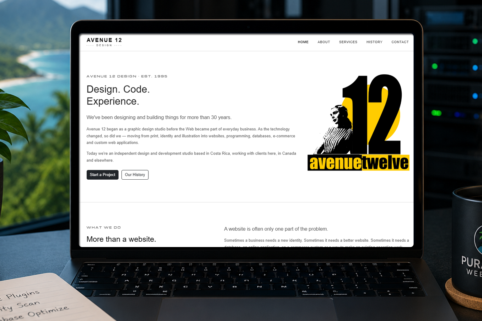Avenue 12 Design website portfolio screenshot