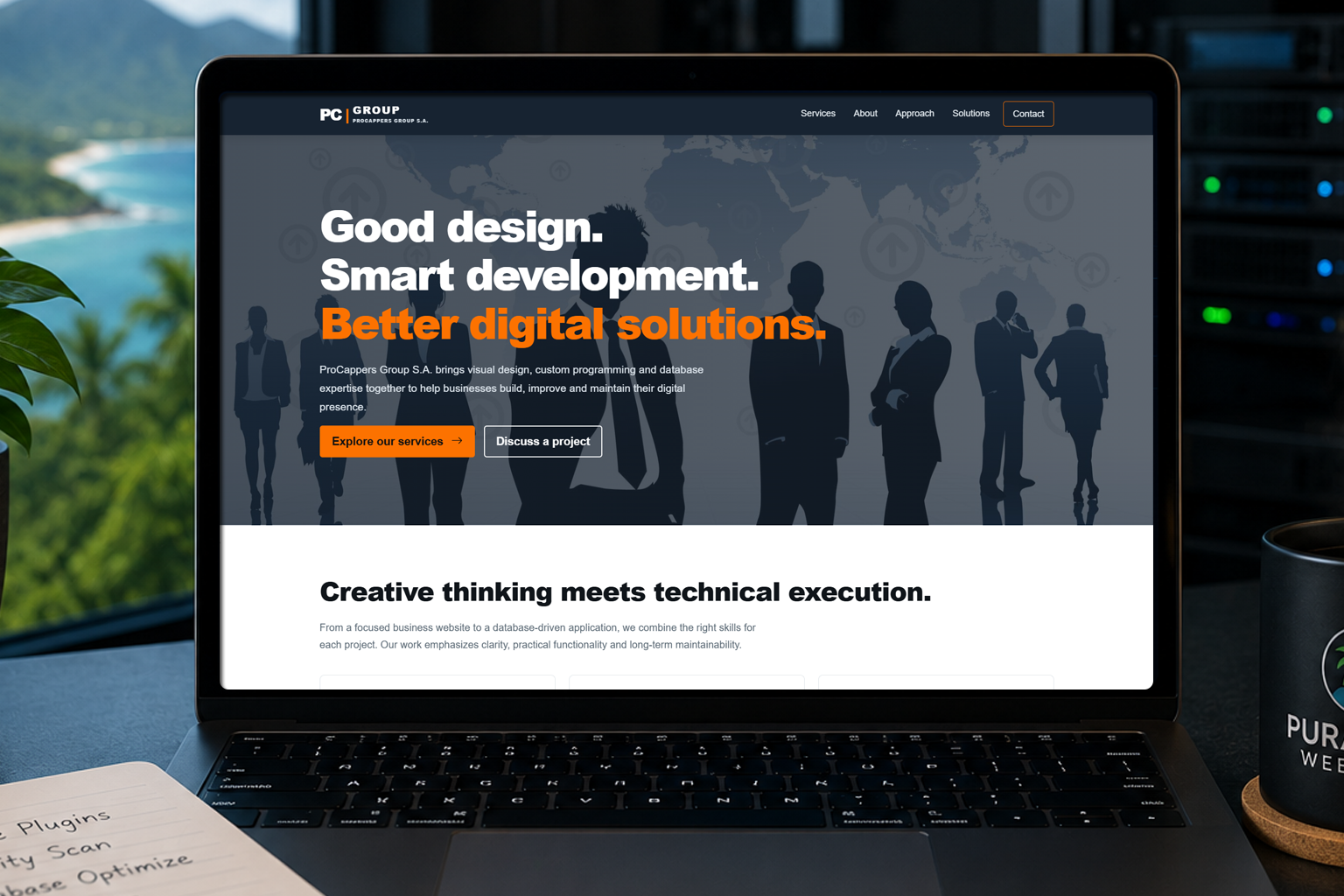 ProCappers Group corporate website screenshot
